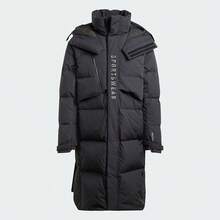 Abrigo deportivo con capucha y gráfico de letras para hombres - Negro y gris - Ver 1