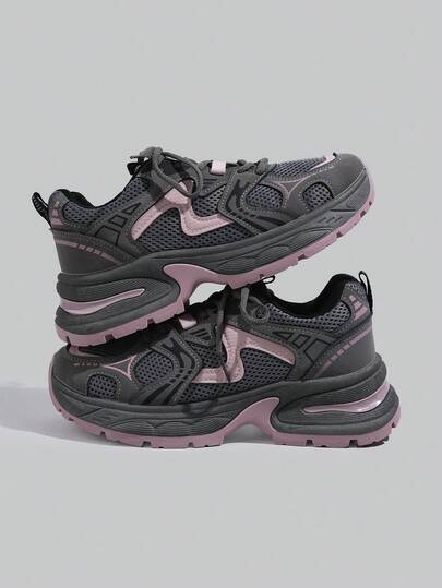 DareSee 2024 Women's Winter White Shoes Black & White Suede Sneakers, New Korean Version Ins Style Student Casual Sports Versatile Plush Lining Burgundy Retro Chunky Sneakers Street Style Gifts