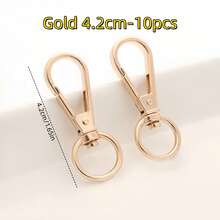 10pcs, Zinc Alloy Hook Hanging Buckle, Suitable For Bag Key Chain Belt,Silver Zinc Alloy Diy Lobster Buckle, Gold Buckle Hook Buckle - Multicolor - View 7