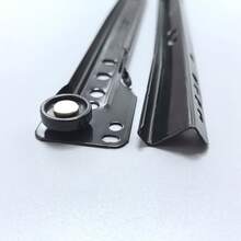 1 Pair Heavy Duty Carbon Steel Black Simple Drawer Slide Rail, Suitable For Home, Factory And Furniture DIY - Black - View 7