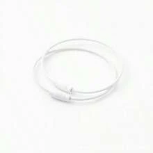50pcs Colorful Wire Rings Rotating Screw Keychain Key Rings Bag Charms DIY Jewelry Accessories - Multicolor - View 4