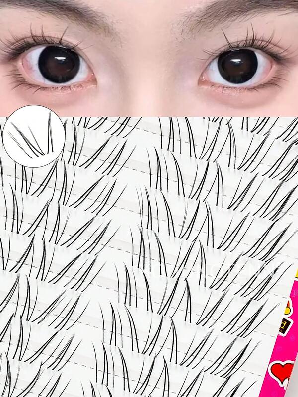 80 قطعة من رموش صناعية بطراز C-Curl فردية العناقيد ذات المظهر الطبيعي، يمكن أن تعزز العيون الخفيفة، رموش صناعية ريشية ذات مظهر طبيعي، رموش صناعية DIY مناسبة للمبتدئين ذات موضوع شتوي، مناسبة للارتداء اليومي والحفلات وعيد الهالوين