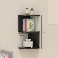1pc Corner Wall Shelf Bookshelf, Multi-Layer Storage Rack For Bedroom/Living Room, Wall Corner Decor Display Rack, No Drilling Required - Multicolor - View 17