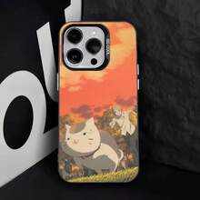 Sensei Natsume Yuujinchou Nyanko Phone Case Covercompatible With  17,16,15,14,13,12,11,Pro,Max,Plus,E,Air,Mini Black Tpu Cover,Covercompatible With  17 Case,  17 Pro Case,  17 Pro Max Case