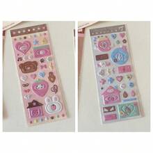 1pc Minimalist Design Cute 3D Animal Frame Foam Sticker With Star & Music Note Decor, Suitable For Card, CCD, Tablet