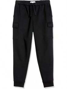 Essentials Men's Cargo Fleece Jogger Sweatpant - Red and White - View 11