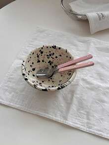 1 pezzo/6 pezzi Tovaglietta stile coreano Ins con ricamo a fiocco bianco, telo di sfondo per fotografia