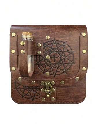 1个中世纪炼金术单瓶架，北欧维京风格复古角色扮演腰包，万圣节适用
