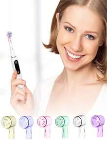 2-8 piezas Cubiertas protectoras antipolvo y coloridas para cepillos de dientes, compatibles con cabezales de repuesto de cepillos de dientes eléctricos de la serie IO. Estuche de almacenamiento higiénico y organizador de baño, accesorio esencial para viajes. - Multicolor - Ver 2