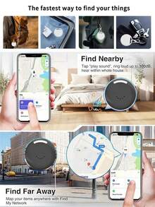 4 Packs & 1 Pack Of Apple Air Tag Smart Tags, Global Precise Positioning GPS Tracker, Compatible With Iphone Find My App (Not Supported By Android System!), Anti-Lost Device, Replaceable Battery And Privacy Protection, Suitable For Keys, Suitcases, Backpacks, Wallets, Etc., Holiday Gifts - Multicolor - View 6