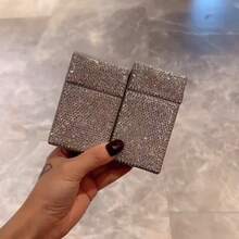 1 Pcs Rhinestone Encrusted Coarse Cigarette Box 20 Pack Of Fine Cigarettes Men'S And Women'S Cigarette Box Flip Cover Portable Cigarette Box Moisture-Proof Cigarette Pack Gift - 粗煙盒 - 查看 4