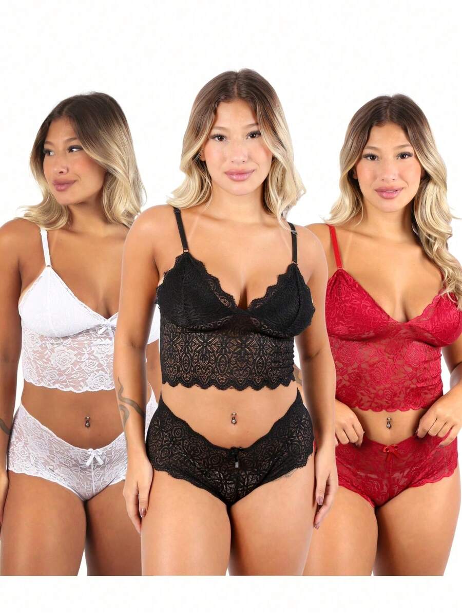 Women Sexy Lingerie Sets - 彩色 - 查看 1
