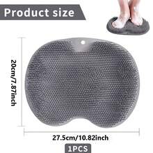 1件套浴室硅胶足部按摩器和搓澡垫套装（粉色/黄色/蓝色/灰色）- 适用于沐浴、背部按摩和足部按摩。硅胶防滑垫浴室垫家居浴室装饰秋季装饰返校季 - 彩色 - 查看 4