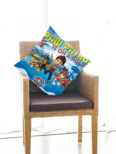 Paw Patrol 汪汪队立大功主题 - 汪汪队英雄配件：可爱的狗狗巡逻队毛绒抱枕，适合客厅、沙发和卧室。蓬松的灰色卡通阿奇抱枕，触感柔软舒适。是节日和聚会送给亲朋好友的完美礼物。