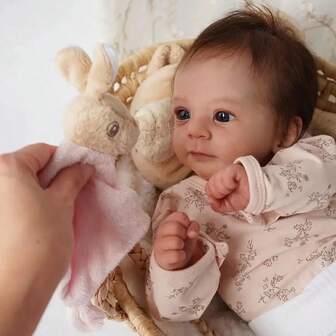 Muñeca bebé recién nacido realista de 40 cm con Body de tela suave - Muñeca bebé realista de 16 pulgadas - Regalo de cumpleaños / Navidad para niños mayores de 3 años