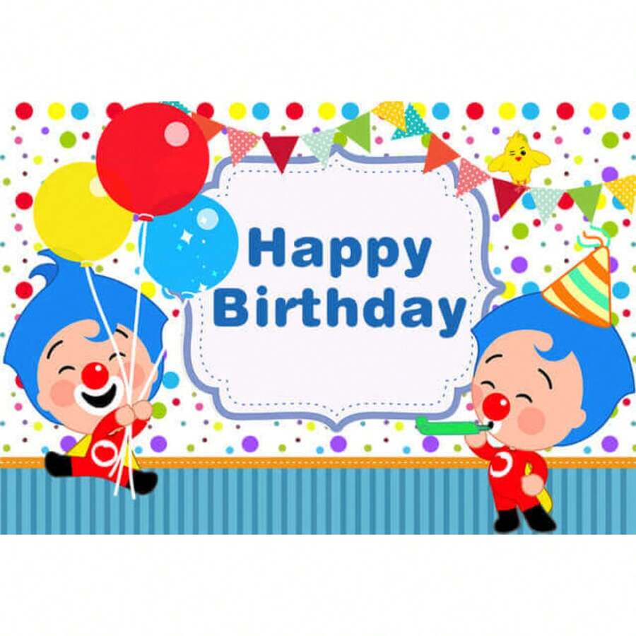 Fondo De Feliz Cumpleaños Con Globos Y Plim Plim De Colores - Như thể hiện trong hình - Xem 1