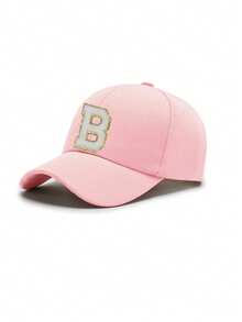 1 pieza Gorra de béisbol con 26 letras del alfabeto, unisex, ajustable, casual, transpirable y con protección solar, adecuada para uso diario al aire libre