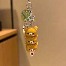 Cute Candied Haws And Easy Bear Keychain, Super Cute Cartoon Bear Brother And Sister, Mobile Phone Chain, Couple Girlfriends Accessories Pendant - Rilakkuma[Anh Gấu] - Xem 1