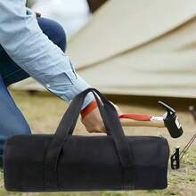 防水露营装备工具包 - 卷式工具收纳袋，适用于露营和徒步旅行 - 便携式帆布多隔层工具包 | 户外生存装备收纳 - 彩色 - 查看 10