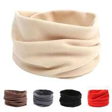 双层羊毛围脖，男女款防风保暖围脖，冬季 - 彩色 - 查看 3