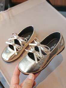 2026 Popular Girls' Princess Shoes, Spring/Summer/Autumn Children's Shoes, Girls' Casual Mary Jane Flat Shoes, Student Dance/Performance/Ballet Shoes, Back To School Girls' Casual Shoes Suitable For Toddlers & Little Kids, Recommend Ordering One Size Up For Wide Or Feet - Gold - View 4