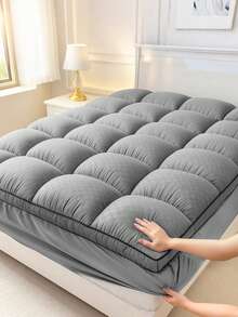 KTAbedding Thickened Mattress Pad, Soft Mattress Protector, Quilting Technology, Machine Washable, Strong And Wear-Resistant, Easy To Clean, Can Be Stretched Into 8-12 Inch Deep Pockets, Enhancing Bed Comfort - 灰色 - 查看 14