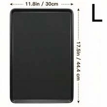 Large Non-Stick Carbon Steel Baking Sheet, Suitable For Baking Jelly Rolls, Replacement Oven Tray, Heavy Duty And Easy To Clean - Black, Cookie Cake Pan Set, Rectangular Baking Tray For Cakes, Breads, Cookies, Commercial Or Home Use - Black - View 2
