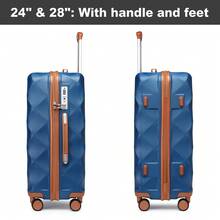Cabin Luggage Carry On Suitcase 13 20 24 28 Inch ABS Hardshell TSA Lock Spinner Wheels Lightweight 2 3 4 Piece Set Hand Check In Travel Unisex - Navy Blue - View 11