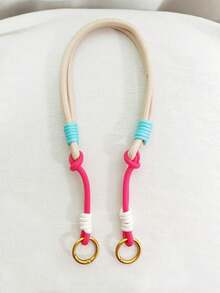 1 pieza Accesorio de cordón corto de nailon para mujer, decoración colgante personalizada y elástica para bolsos, mochilas y accesorios de teléfono