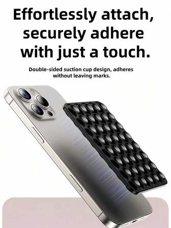 Strong Suction Silicone Phone Pad | 24-Grid & 40-Grid Universal Suction Phone Holder Sheet For Upside-Down Mirror, Car Windscreen & Kitchen Wall | Back-Of-Phone Attachment, Daily Use Accessory Compatible With IPhone, Android Phone, Gift For Birthday, Family, Friends, For Summer Bathroom Kitchen Gifts Birthday Phone Stand Phone Accessories Strong Load-Bearing