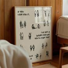 1 Pc Love Actually Is All Around Print Dorm Room Aesthetic Wall Art Small People Art Tiny Humans Walking Print Minimalist People Wall Art Retro, Wall Decor, Modern Minimalist Style Posters, Living Room And Room Decoration, Bathroom Decoration, Ideal Gift, No Frame - Multicolor - View 10