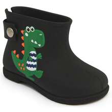 Boys' Dino Low-Cut Waterproof Rain Boots - 黑色 - 查看 1