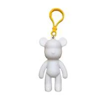 Set de creación DIY de llavero con diseño de oso de fluido graffiti, conejo de orejas largas, hombre dragón pequeño, materiales de creación DIY, juego de juguetes en blanco para pintar a mano con graffiti (colores de accesorios aleatorios) - Multicolor - Ver 5