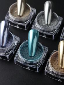 Polvo de uñas cromado, pigmento con efecto espejo metálico, polvo glitter espejo metálico para decoración de uñas, kit de manicura