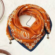 Écharpe à boucle magnétique pour femme, écharpe carrée à boucle magnétique française tout-en-un pour la du cou, printemps et automne, écharpe élégante