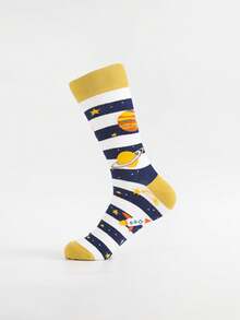 5 Paar Herren bunte Socken, Knöchelsocken, personalisierte kosmische Muster modische Herrensocken