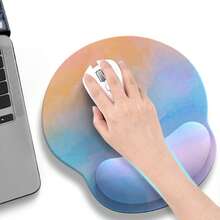 1pc Gradient Colored Rubber Mouse Pad, Thickened Anti Slip Mouse Pad With Wrist Guard, Office Computer Anti Slip Mouse Pad, Suitable For Both Male And Female Office Use, Study Supplies, Office Supplies Back To School Gaming Mouse Pad