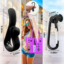 6Pcs Accessories Inserts Hooks, Carabiner Keychain, Key Holder Charms Compatible With Bogg Bags - màu đen - Xem 2
