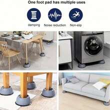 4 piezas de almohadillas antivibración para lavadora - Alfombrillas antideslizantes, amortiguadoras de golpes y reductoras de ruido para refrigeradores y electrodomésticos