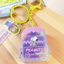 Miniso 名创优品史努比多彩生活系列书包液体钥匙扣配饰包饰-黄色 - 黃色 - 查看 7