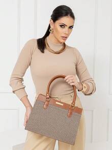 Women's Medium Satchel Luxury Tote Bag - Unta - View 3