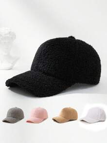 1 chiếc mũ bóng chày Teddy mềm có thể điều chỉnh cho nữ, mũ chống nắng ngoài trời, thích hợp cho du lịch mùa xuân/thu, kỳ nghỉ ở bãi biển, mũ phong cách Y2K cổ điển cho nam - mũ bóng chày - Xem 13