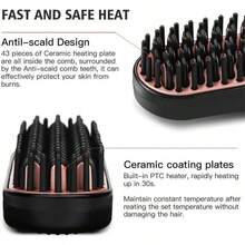 CGECGE A Versatile Straightening Comb! Suitable For Straight Hair And Long Beards, It Heats Up In 30 Seconds And Has Two Temperature Settings. It Can Be Used For Straightening Hair. A Great Gift For Your Loved One. - Black - View 5