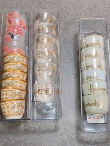 4pcs Transparent Cup And Spoon Storage Box - Multicolor - View 3