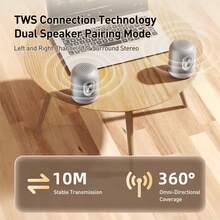 PHILIPS 便携式迷你蓝牙音箱，音量大，低音强劲，内置电池续航8小时，支持TWS真无线蓝牙配对，蓝牙5.4，适合居家、旅行、户外活动等各种场合。 - 彩色 - 查看 9