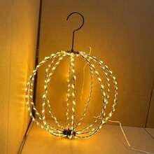 Prelit - Bolas de Navidad para exteriores, 16 pulgadas, 2/4 bolas de Prelit, bolas de Navidad preiluminadas aire última intervensión, bolas de Navidad Prelit, luz de árbol colgante impermeable,(2 luces cálidas 40.6 cm) - Tipo 2 - Ver 4