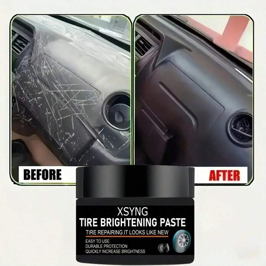Black Plastic And Leather Repair Agent, Car Interior Repair With Color Correction, Maintenance Of Dashboard And Door Panels - Easily Applied To Car Seat Protection, Smooth Texture, Long-Lasting Shine, Restoration Paste, Suitable For Car Owners To Use