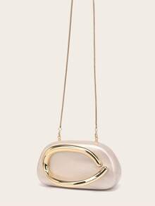 Milky Way Acrylic Clutch Purse For Women Marbling Evening Wedding Handbags Acrylic Shell Box Purses For Party Prom Cocktail - 珠光色 - 查看 4