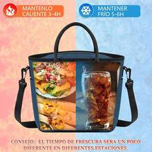 Loncheras para Mujer,gran capacidad,lonchera para hombre,Bolsa de Almuerzo Impermeable,Lonchera Térmica,a Prueba de Fugas,Lunch Bag Reutilizable,para picnic,oficina,camping,al Aire Libre,Azul - Azul marino - Ver 3