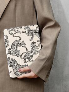 1 Pc Black Leopard Print Pattern Tablet Case & Kindle E-Book Case Compatible With 10th Generation, 10.2/Mini6/Mini7/9.7 Inches, Compatible With Samsung Galaxy Tab A9 Plus, Kindle (11th Generation-2024 Release)(6 Inch), Kindle Paperwhite 12th Gen 2024, Millet Tab, With Pencil Slot, Anti-Fall, Protect Your Beloved Device,Great Holiday Gift - Multicolor - View 4